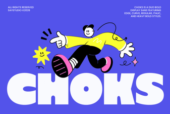 Choks Font – Bold Display Typeface for Creative Design Projects