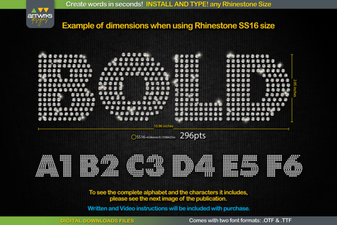Rs04 Modern Diy Rhinestone Ttf Template Sans Serif Font Download