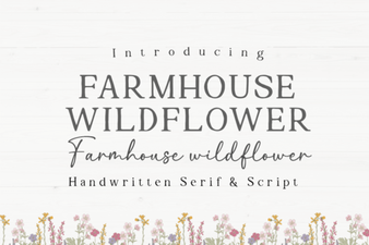 Farmhouse Wildflower Font for Rustic and Charming Designs