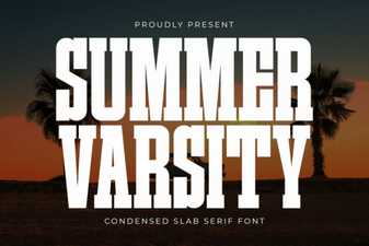 Summer Varsity Slab Serif Font – Bold Collegiate Display Typeface